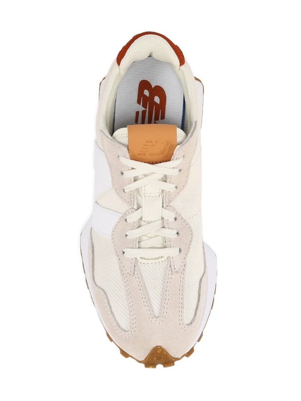 NEW BALANCE 327 Suede And Mesh Sneakers Color Sea Salt Rust Womens 7.5US NWT - Picture 4 of 11